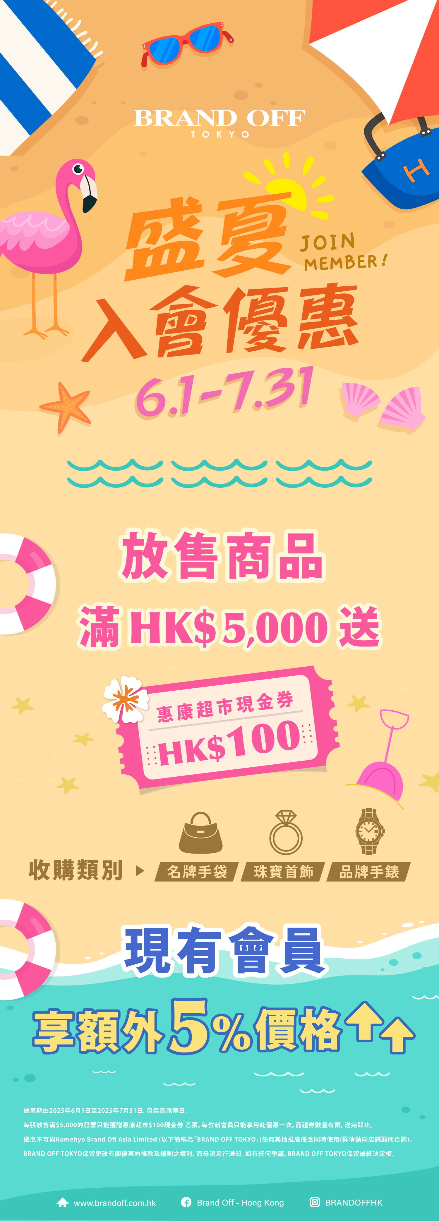 6月至7月放售商品，新、舊會員禮遇優惠